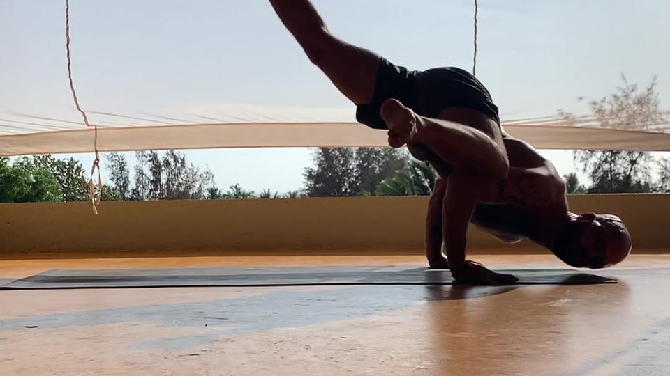 Handstand flowing in India